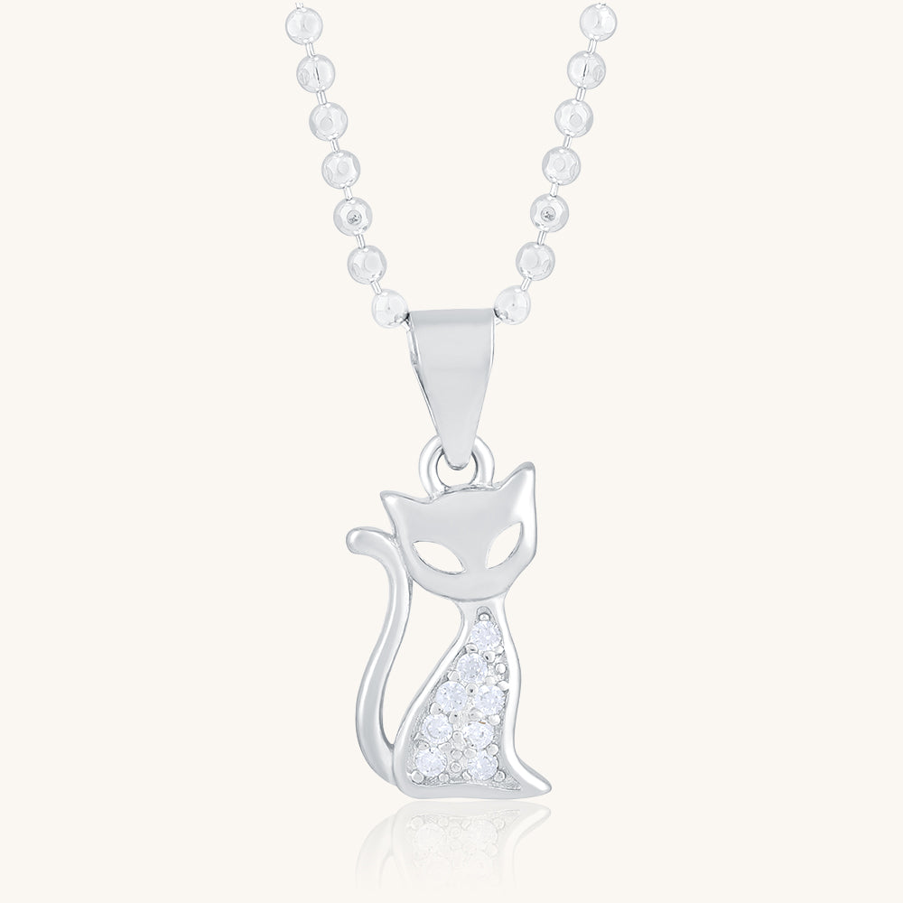 Diamond Cat Necklace