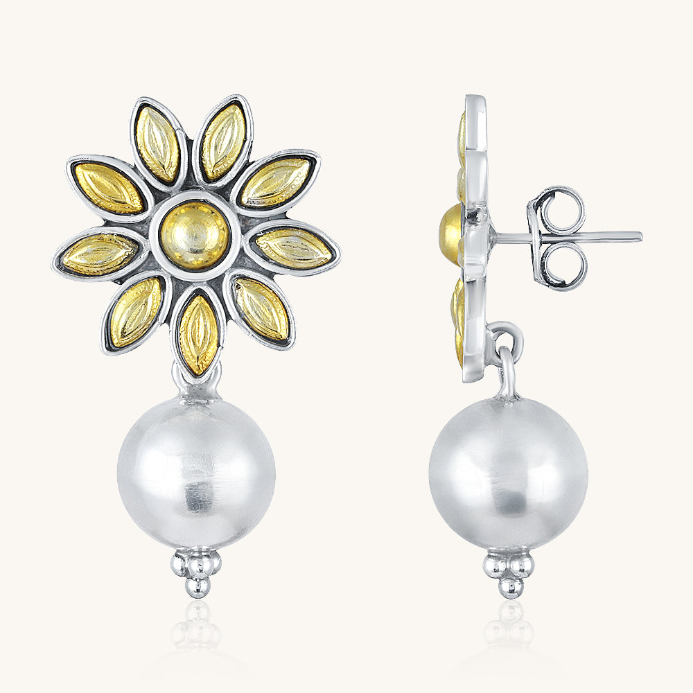 Shop Bell Pearl Drop Earrings Online | CaratLane US